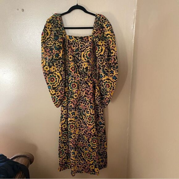 Cleobella Solange midi dress Matisse print black yellow cotton Revolve As Is - Picture 16 of 16